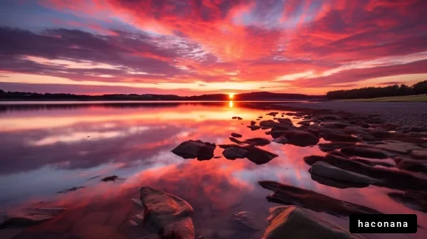 美しい夕焼けの風景