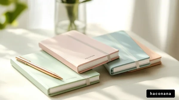 カラフルなノートとペン