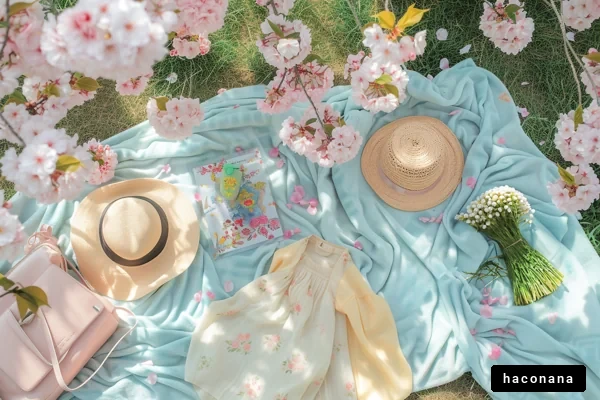 春のピクニックシーン