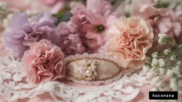 花とレースの美しいコーディネート