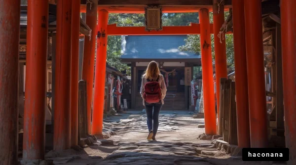 オレンジの鳥居を歩く