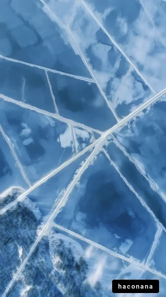 水の反射と幾何学模様