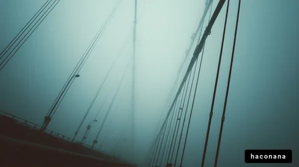 霧に包まれた橋