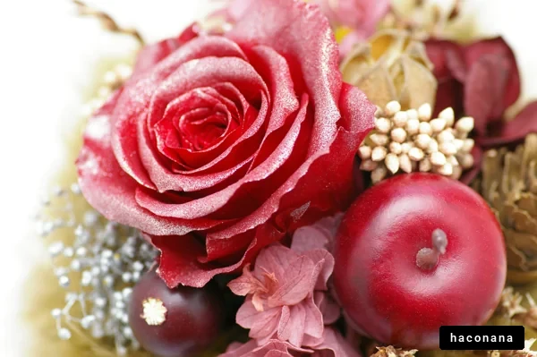 華やかな赤い花束