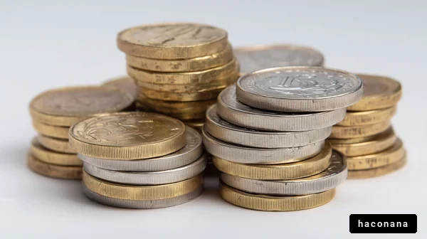 多様な硬貨の山