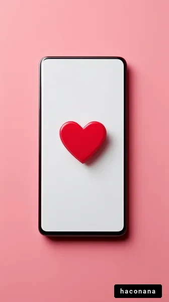 スマートフォンとハート
