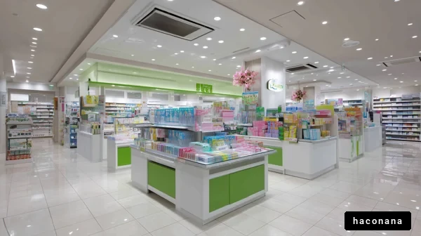 明るい薬局の内部