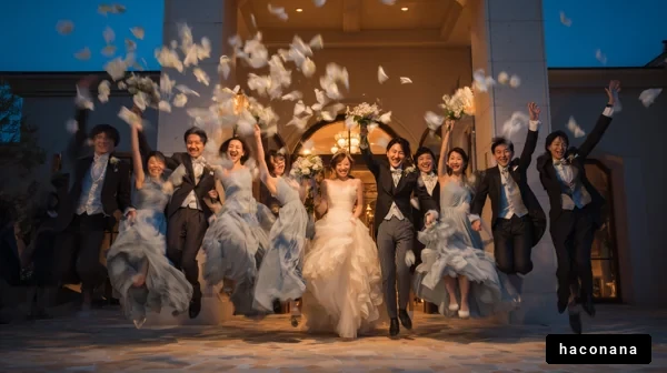 華やかな結婚式の瞬間