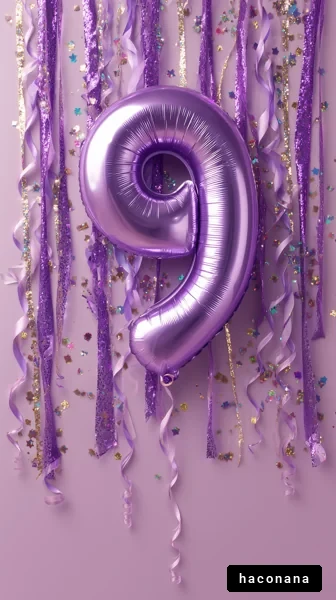 華やかな紫色の風船