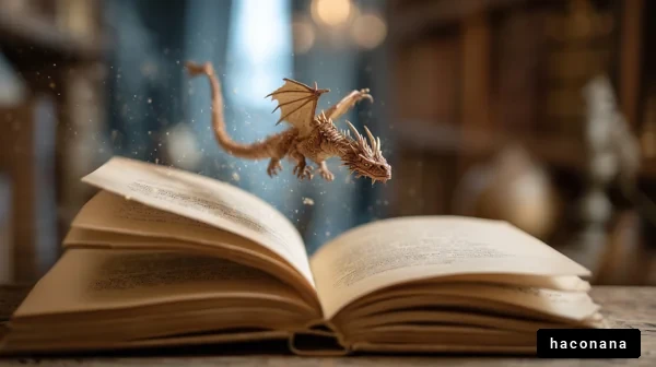 本から飛び出すドラゴン