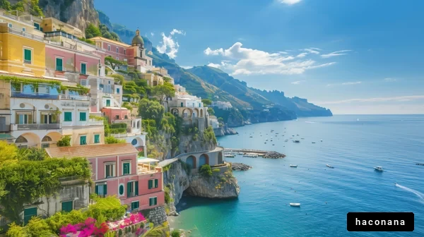 美しい海岸の街並み