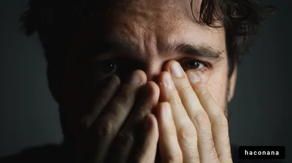 感情を抱える男性の表情