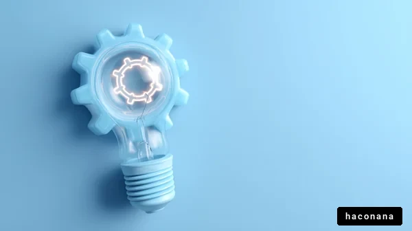 ギアと電球のデザイン