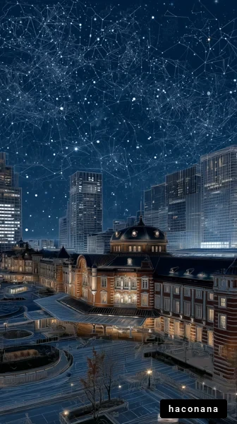 夜空に輝く都市の風景