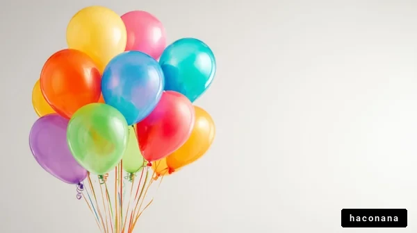 カラフルな風船の束