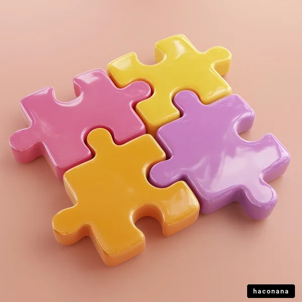 カラフルなパズルピース