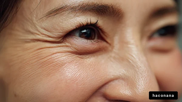 微笑む女性の目元