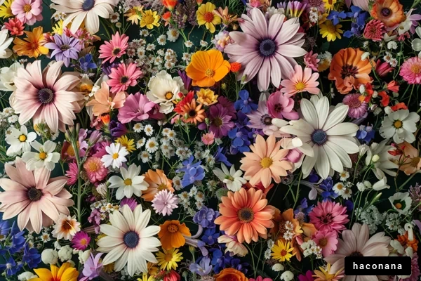 色とりどりの花々