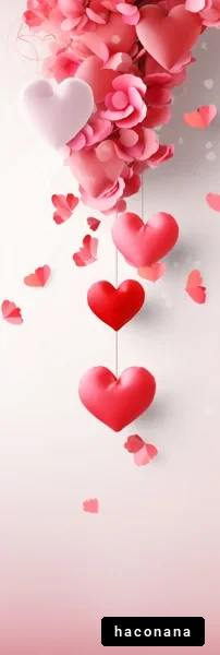 ハートと花びらの装飾