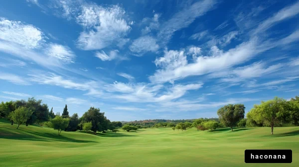 美しい緑のゴルフコース