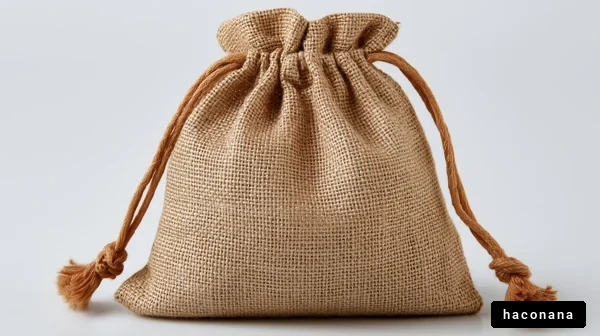 麻素材の巾着袋