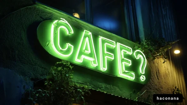 カフェのネオン看板