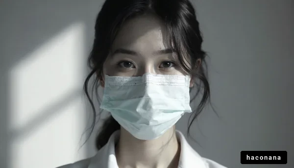 マスクを着用した女性の肖像