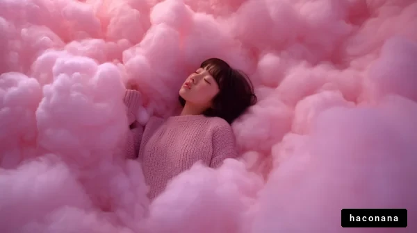 夢のようなピンクの雲