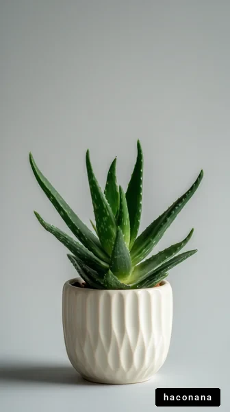 美しいアロエの観葉植物