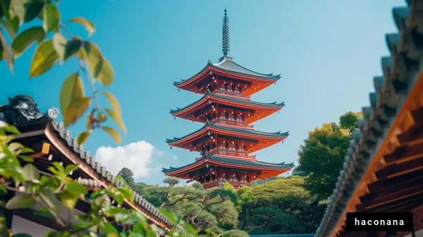 美しい五重塔の風景