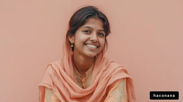 微笑む女性のポートレート