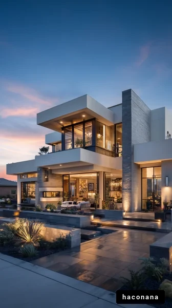 現代的な家の外観