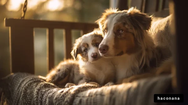 愛らしい犬の親子
