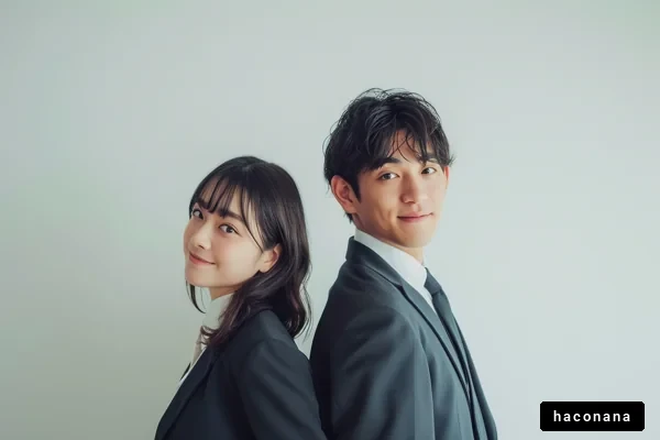 ビジネススーツのカップル