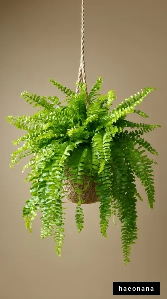 吊るされた観葉植物