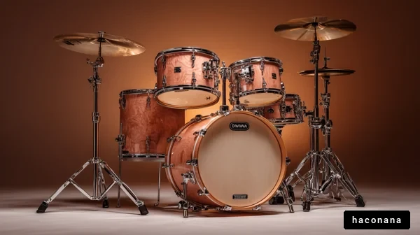 ドラムセットとシンバル