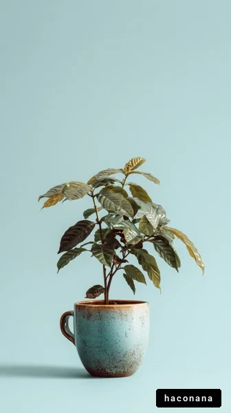 観葉植物とカラフルな鉢