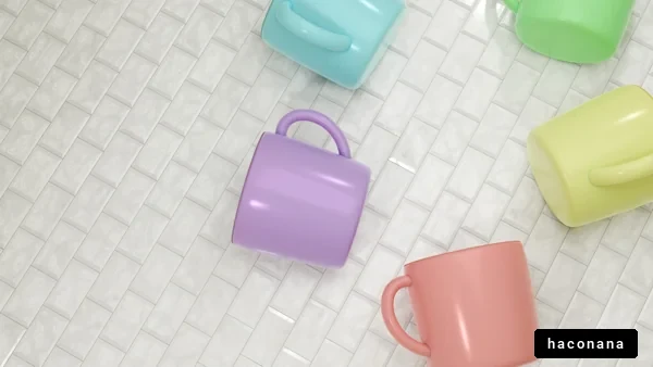 カラフルなカップの風景