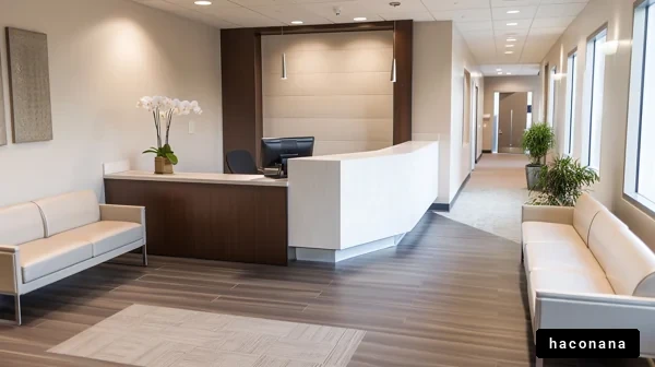 現代的な受付エリア