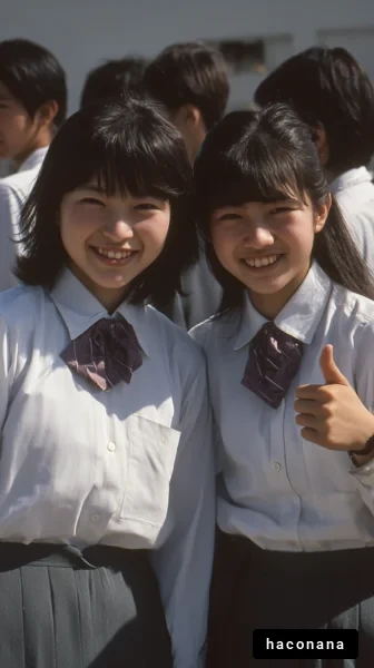 笑顔の女子学生たち