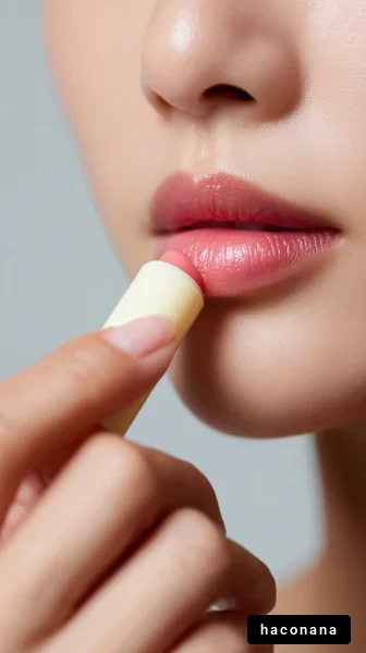 唇に潤いを与えるリップケア