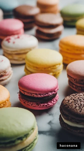 カラフルなマカロンの盛り合わせ