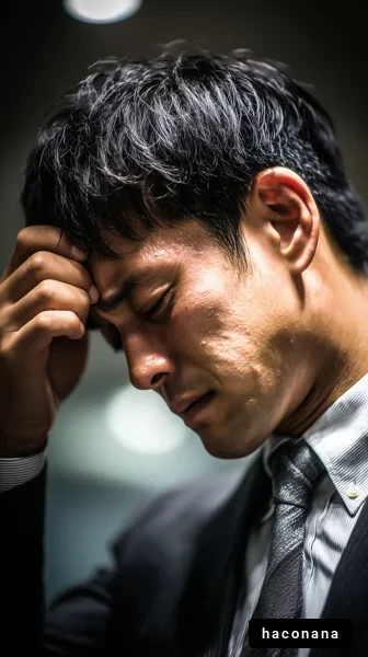 ビジネスマンのストレスシーン