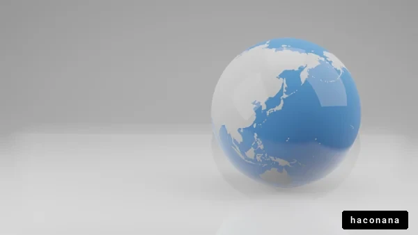 青い地球儀のビジュアル