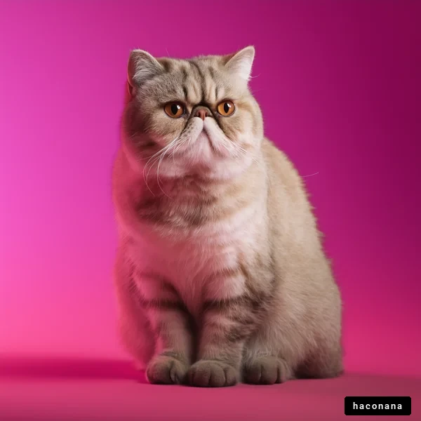 ピンク背景の猫