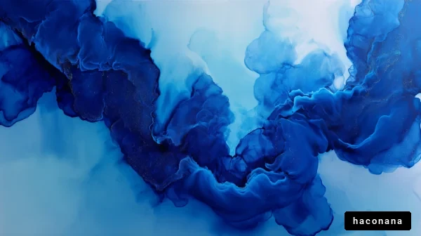 青い抽象的なアート作品