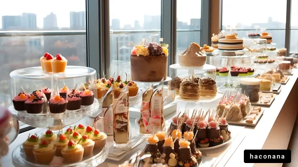 多彩なスイーツのビュッフェ