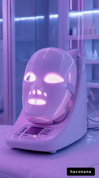 紫色に光る美容機器の画像