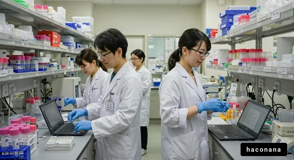 研究室での作業風景