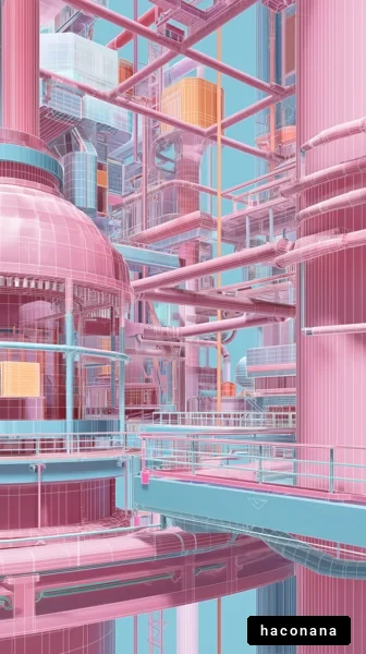 未来的な工業施設のデザイン